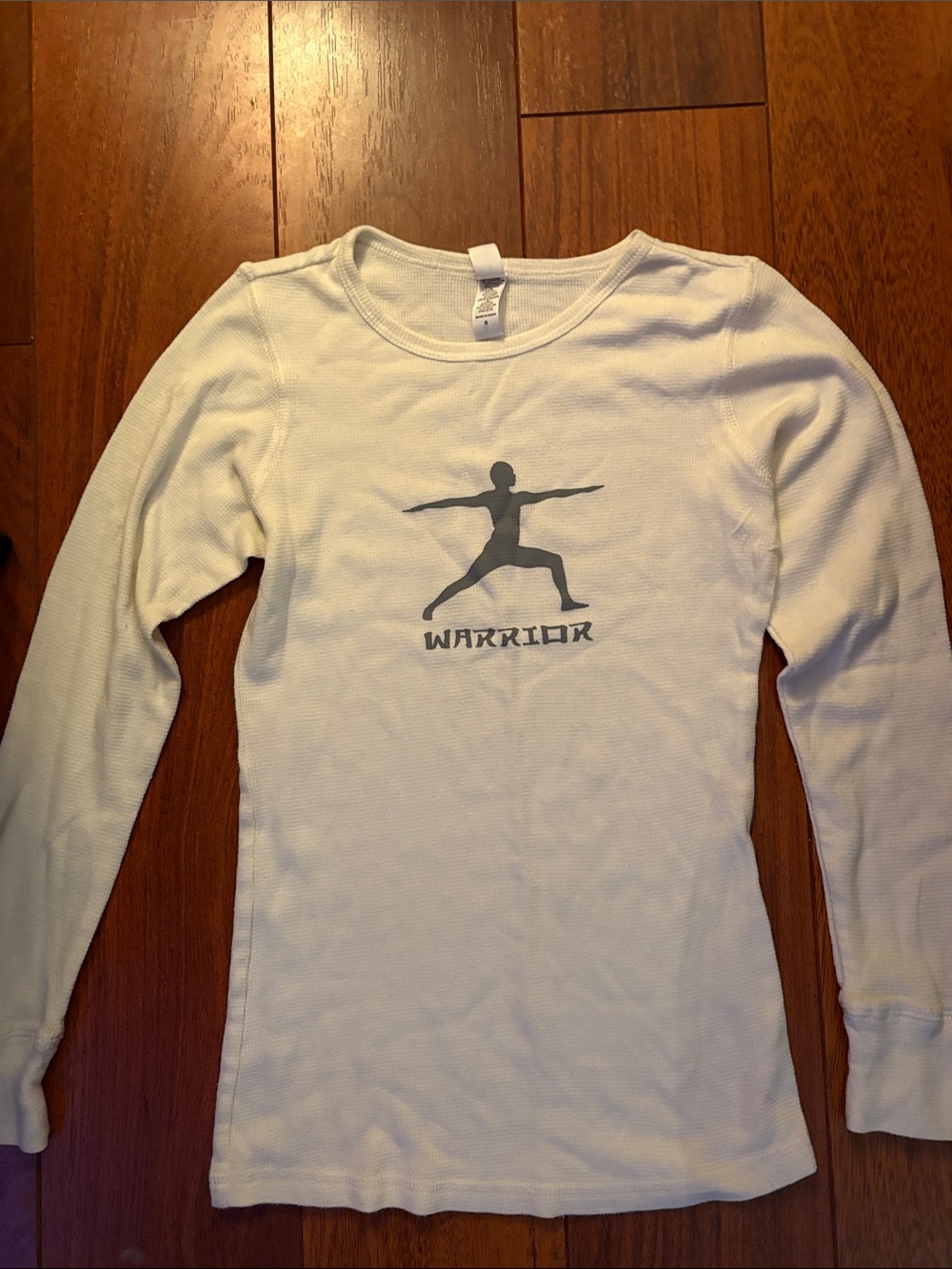 White 'Warrior' Long Sleeve Thermal Top